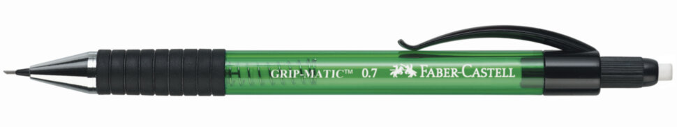 Карандаш механический Faber-Castell "Grip Matic 1377" 0,7мм,грип,с ласт.,автоподача грифеля, зеленый