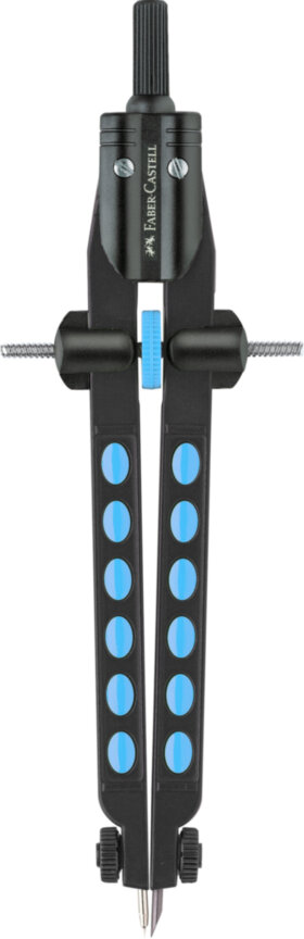 Циркуль Faber-Castell, + грифели, пластиковый футляр, цвет ассорти