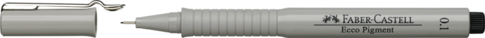 Ручка капиллярная Faber-Castell "Ecco Pigment" черная, 0,1мм