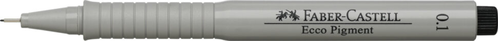 Ручка капиллярная Faber-Castell "Ecco Pigment" черная, 0,1мм