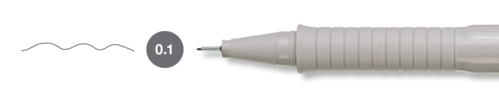 Ручка капиллярная Faber-Castell "Ecco Pigment" черная, 0,1мм