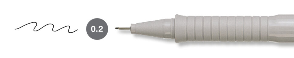 Ручка капиллярная Faber-Castell "Ecco Pigment" черная, 0,2мм