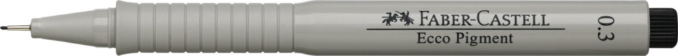 Ручка капиллярная Faber-Castell "Ecco Pigment" черная, 0,3мм