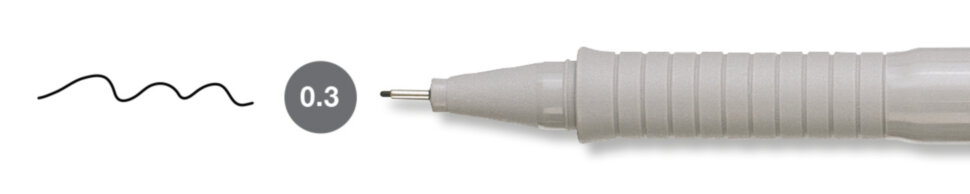 Ручка капиллярная Faber-Castell "Ecco Pigment" черная, 0,3мм