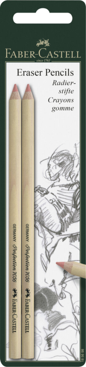 Набор ластиков-карандашей Faber-Castell "Perfection", 2шт.,блистер