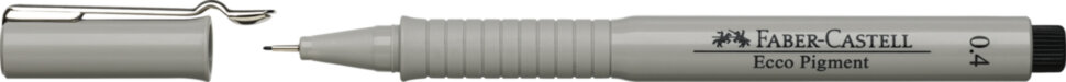Ручка капиллярная Faber-Castell "Ecco Pigment" черная, 0,4мм