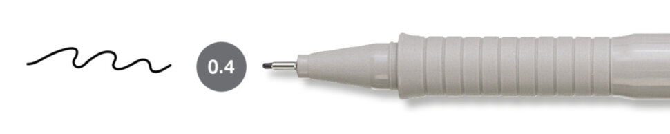 Ручка капиллярная Faber-Castell "Ecco Pigment" черная, 0,4мм