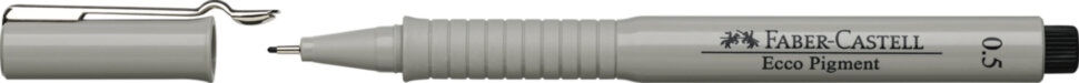 Ручка капиллярная Faber-Castell "Ecco Pigment" черная, 0,5мм