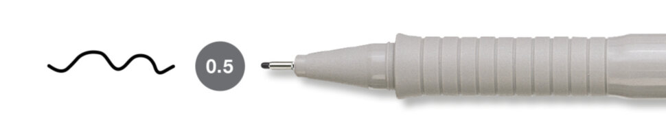 Ручка капиллярная Faber-Castell "Ecco Pigment" черная, 0,5мм