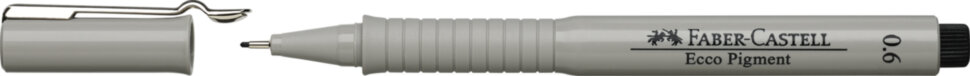 Ручка капиллярная Faber-Castell "Ecco Pigment" черная, 0,6мм