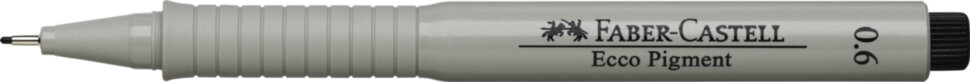 Ручка капиллярная Faber-Castell "Ecco Pigment" черная, 0,6мм
