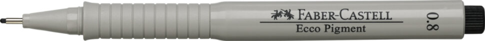 Ручка капиллярная Faber-Castell "Ecco Pigment" черная, 0,8мм