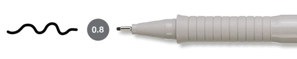 Ручка капиллярная Faber-Castell "Ecco Pigment" черная, 0,8мм