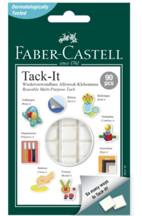 Масса для приклеивания Faber-Castell &quot;Tack-It&quot;, 90 кубиков, 50г., картон. уп., европодвес