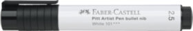 Ручка капиллярная Faber-Castell "Pitt Artist Pen Bullet Nib" белая, 2,5мм