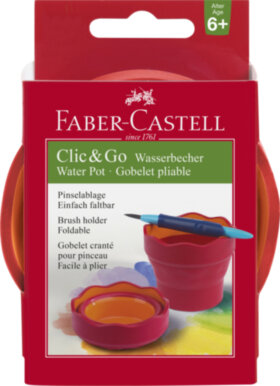 Стакан для воды Faber-Castell "Clic&amp;Go", красный