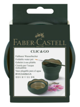 Стакан для воды Faber-Castell "Clic&amp;Go", темно-зеленый