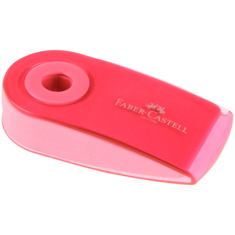 Карандаш механический Faber-Castell "Tri Click" 0,7мм, 2B, с ласт+грифели 20шт., 0,7мм+ластик "Sleeve Mini", прям, 54*25*13мм, пласт.фут, голуб, блис