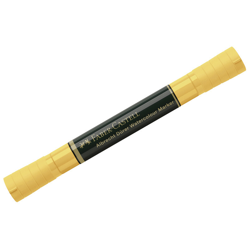 Маркер акварельный пигментированный Faber-Castell "Albrecht D?rer", цвет 107 кадмиевый желтый, двухстор., кистев./пулевид.