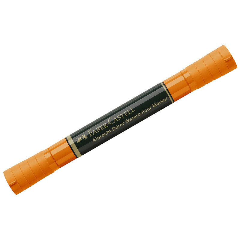 Маркер акварельный пигментированный Faber-Castell "Albrecht D?rer", цвет 113 оранжевая глазурь, двухстор., кистев./пулевид.