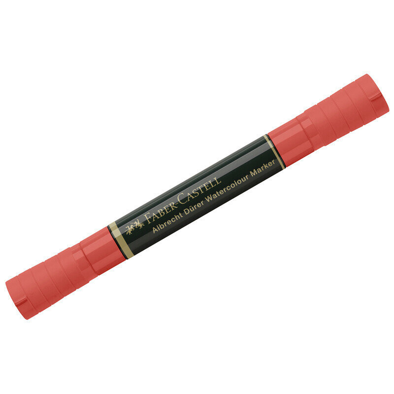 Маркер акварельный пигментированный Faber-Castell "Albrecht D?rer", цвет 118 ало-красный, двухстор., кистев./пулевид.