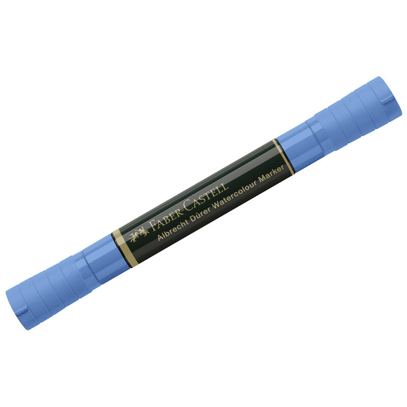 Маркер акварельный пигментированный Faber-Castell "Albrecht D?rer", цвет 120 ультрамарин, двухстор., кистев./пулевид.