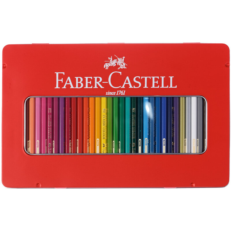 Карандаши цветные Faber-Castell, 36цв., заточен., метал. кор.