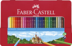 Карандаши цветные Faber-Castell, 36цв., заточен., метал. кор.