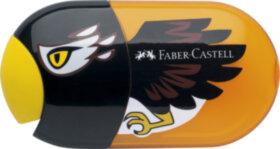 Точилка пластиковая с ластиком Faber-Castell &quot;Eagle&quot;, 2 отверстия, контейнер