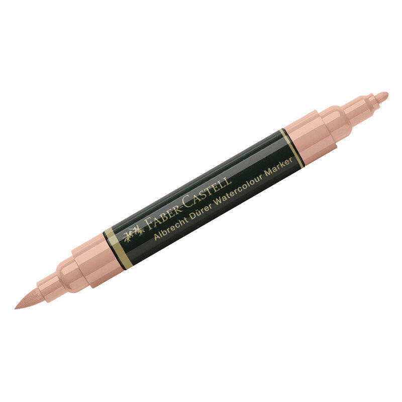 Маркер акварельный пигментированный Faber-Castell "Albrecht D?rer", цвет 132 бежево-красный, двухстор., кистев./пулевид.
