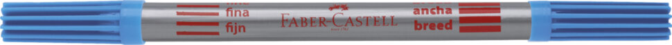 Фломастеры двусторонние Faber-Castell, 10цв., 10шт., смываемые, пластик.уп., европодвес
