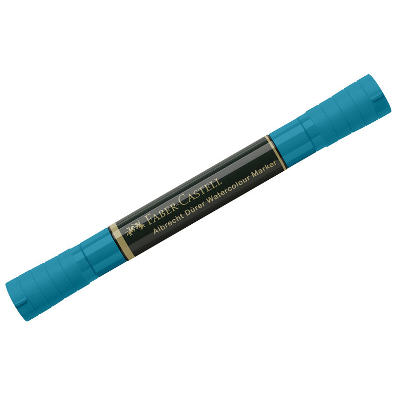 Маркер акварельный пигментированный Faber-Castell "Albrecht D?rer", цвет 153 кобальт бирюзовый, двухстор., кистев./пулевид.