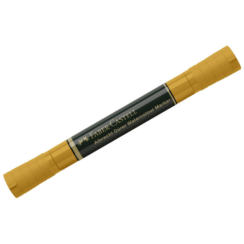 Маркер акварельный пигментированный Faber-Castell "Albrecht D?rer", цвет 268 зеленое золото, двухстор., кистев./пулевид.