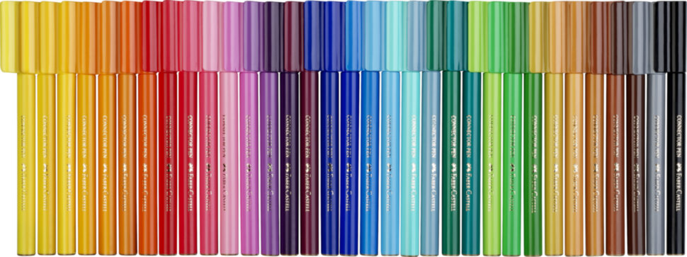 Набор для рисования Faber-Castell "Connector Ballerina" 33 фломастера+10 клипс+2 карты для раскраш.