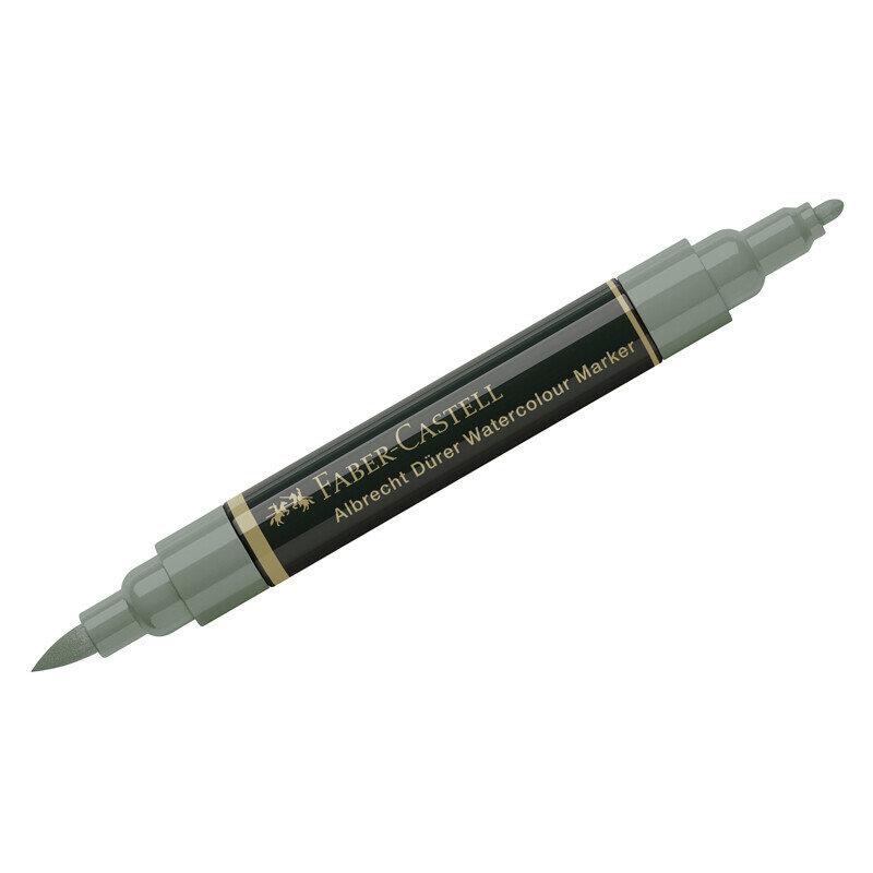Маркер акварельный пигментированный Faber-Castell "Albrecht D?rer", цвет 172 земельно-зеленый, двухстор., кистев./пулевид.