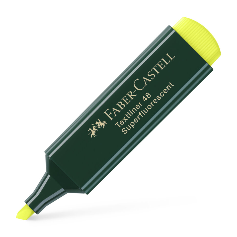 Текстовыделитель Faber-Castell "48" желтый, 1-5мм