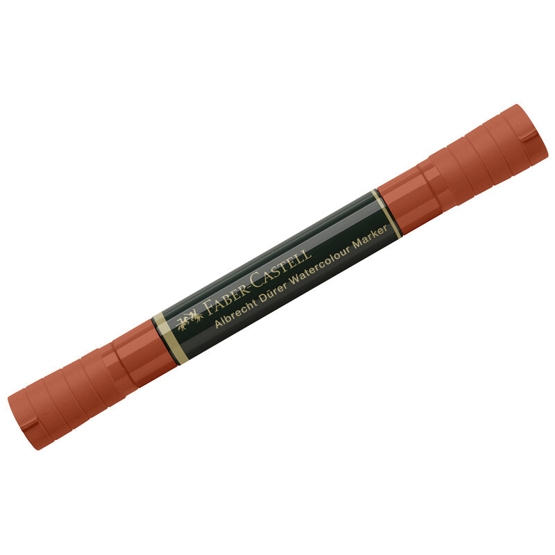 Маркер акварельный пигментированный Faber-Castell "Albrecht D?rer", цвет 188 сангина, двухстор., кистев./пулевид.