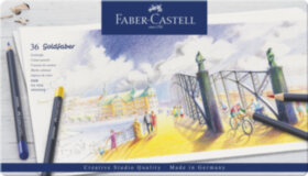 Карандаши цветные Faber-Castell &quot;Goldfaber&quot; 36цв., круглые, заточен., метал. коробка