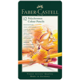 Карандаши цветные художественные Faber-Castell &quot;Polychromos&quot; 12цв., заточен., метал. коробка
