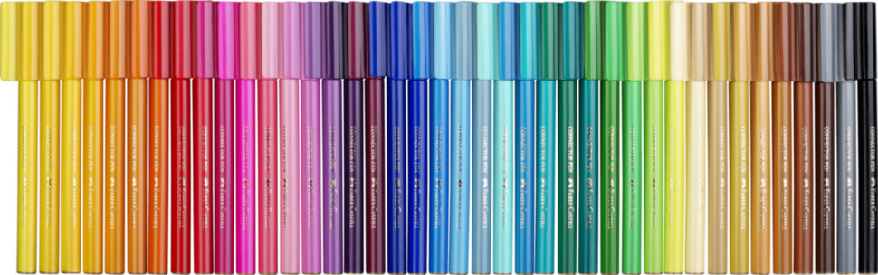 Набор для рисования Faber-Castell "Connector" 40 фломастеров+6 клипс+паспорт раскраск., металлическая коробка