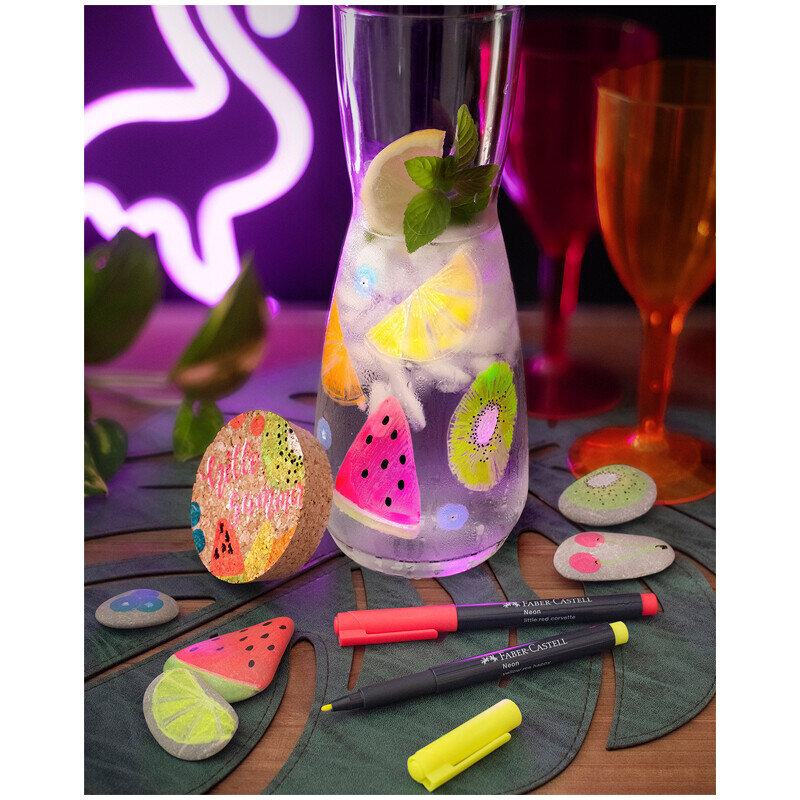 Маркер для декорирования Faber-Castell "Neon", цвет 163 светло-зеленый, пулевидный, 1,5мм