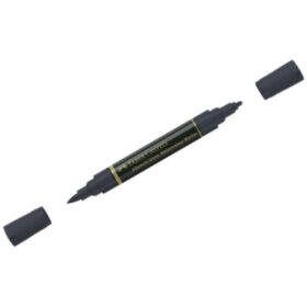 Маркер акварельный пигментированный Faber-Castell &quot;Albrecht D?rer&quot;, цвет 235 холодный серый VI, двухстор., кистев./пулевид.