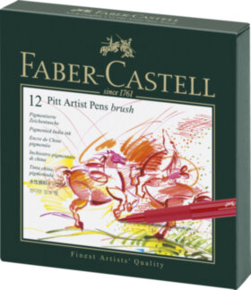Набор капиллярных ручек Faber-Castell &quot;Pitt Artist Pen Brush&quot; ассорти, 12шт., студийная коробка