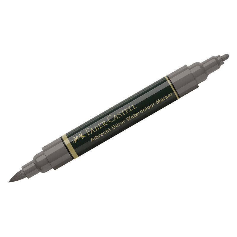 Маркер акварельный пигментированный Faber-Castell "Albrecht D?rer", цвет 273 теплый серый IV, двухстор., кистев./пулевид.