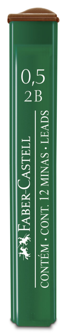 Грифели для механических карандашей Faber-Castell &quot;Polymer&quot;, 12шт., 0,5мм, 2B