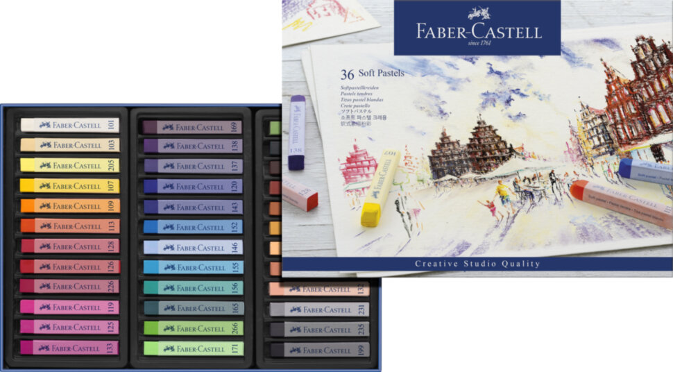 Пастель Faber-Castell "Soft pastels", 36 цв., картон. упак.