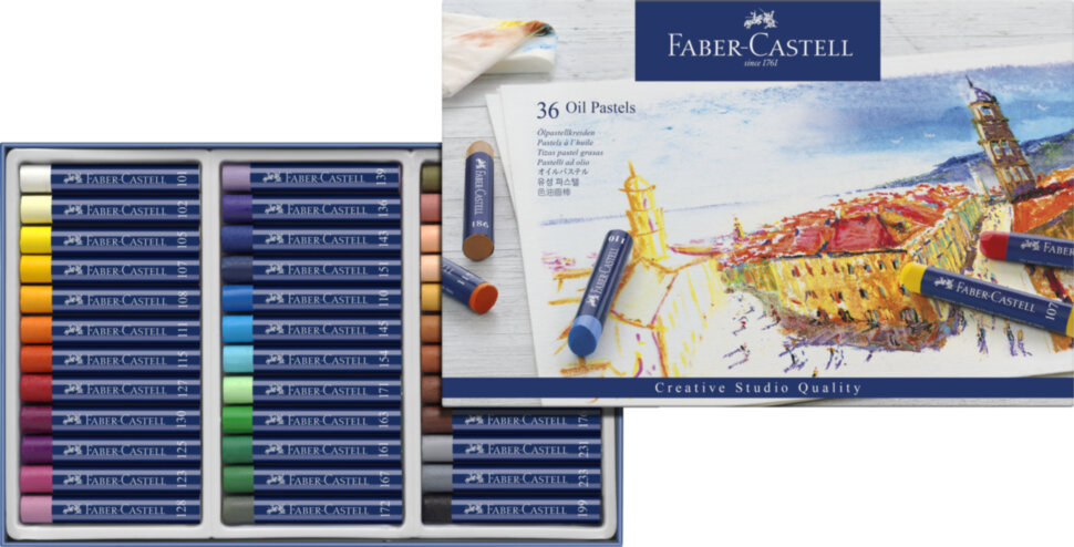 Пастель масляная Faber-Castell "Oil Pastels", 36 цветов, картон. упак.
