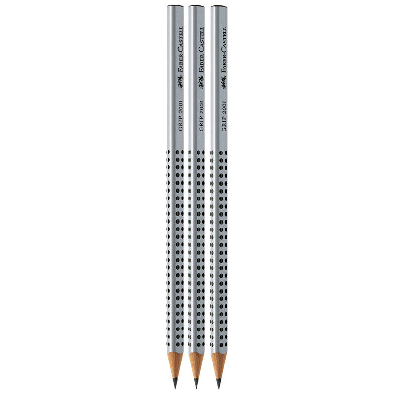 Набор карандашей ч/г Faber-Castell "Grip 2001", 3шт., HB/B/2B, заточен., блистер