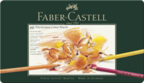 Карандаши цветные художественные Faber-Castell &quot;Polychromos&quot; 60цв., заточен., метал. коробка