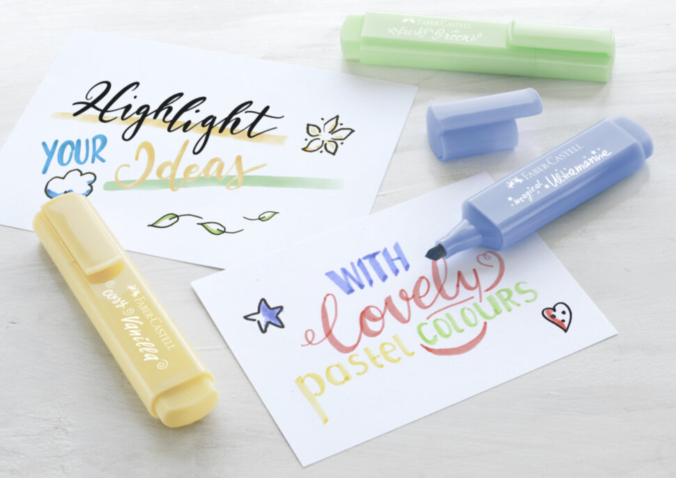 Текстовыделитель Faber-Castell "46 Pastel", ванильный, 1-5мм